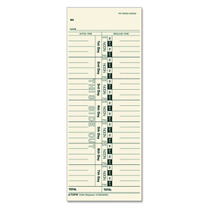TOPS Time Clock Cards, Replacement for 10-800292, One Side, 3.5 x 9, 500/Box (TOP1256) View Product Image