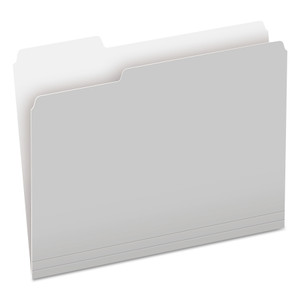 Pendaflex Colored File Folders, 1/3-Cut Tabs: Assorted, Letter Size, Gray/Light Gray, 100/Box