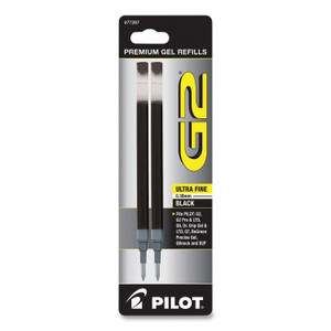 Pilot Refill for Pilot G2 Gel Ink Pens, Ultra-Fine Conical Tip, Black Ink, 2/Pack (PIL77287) View Product Image