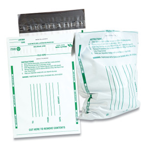 Quality Park Poly Night Deposit Bags with Tear-Off Receipt, 8.5 x 10.5, White, 100/Pack (QUA45224) View Product Image