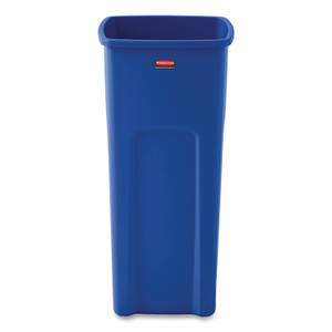 Rubbermaid Commercial Untouchable Square Waste Receptacle, 23 gal, Plastic, Blue (RCP356973BE) View Product Image