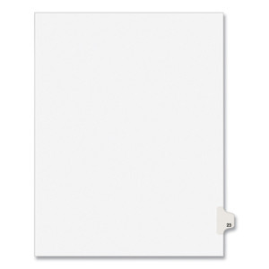 Avery Preprinted Legal Exhibit Side Tab Index Dividers, Avery Style, 10-Tab, 23, 11 x 8.5, White, 25/Pack, (1023) View Product Image