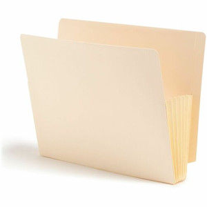 Smead Straight Tab Cut Letter Recycled File Pocket - 8 1/2" x 11" - 5 1/4" Expansion - 2 Plys - Manila - Manila