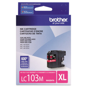 Brother LC103M Innobella High-Yield Ink, 600 Page-Yield, Magenta (BRTLC103M) View Product Image