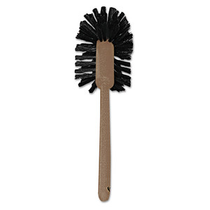 Rubbermaid Commercial Commercial-Grade Toilet Bowl Brush, 17" Handle, Brown