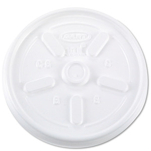 Dart Vented Plastic Hot Cup Lids, 10 oz Cups, White, 1,000/Carton (DCC10JL) View Product Image