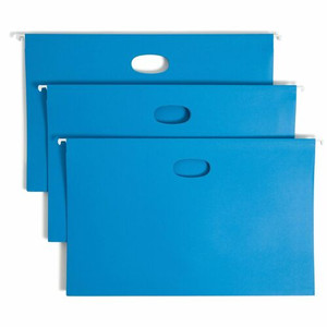 Smead 1/5 Tab Cut Legal Recycled Hanging Folder - 8 1/2" x 14" - 3" Expansion - Top Tab Location - Assorted Tab Position - 11 pt.