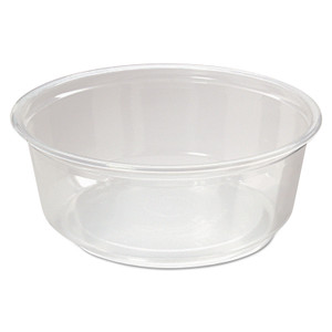 Fabri-Kal Microwavable Deli Containers, 8 oz, 4.6 Diameter x 1.8 h, Clear, Plastic, 500/Carton (FABPK8SC) View Product Image