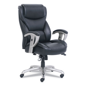 SertaPedic Emerson Big and Tall Task Chair, Supports Up to 400 lb, 19.5" to 22.5" Seat Height, Black Seat/Back, Silver Base (SRJ49416BLK) View Product Image