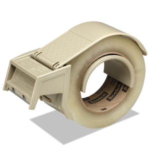 Scotch Compact and Quick Loading Dispenser for Box Sealing Tape, 3" Core, For Rolls Up to 2" x 50 m, Gray (MMMH122) View Product Image