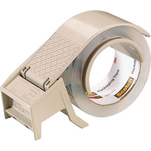 Scotch Packaging/Sealing Tape Hand Dispenser - Holds Total 1 Tape(s) - 3" Core - Refillable - Adjustable Tension Mechanism, Retractable Blade - Plastic