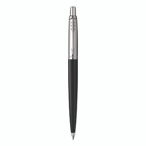 Parker Jotter Ballpoint Pen, Retractable, Medium 0.7 mm, Blue Ink, Black/Chrome Barrel