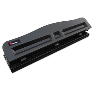 AbilityOne 7520016203828 SKILCRAFT Light-Duty Three-Hole Punch, 9/32" Holes, 8-Sheet, Black (NSN6203828) View Product Image