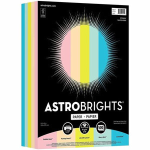 Astrobrights Sprinkle Assortment Copy Paper - Letter - 8 1/2" x 11" - 24 lb Basis Weight - Smooth - Heavyweight, Acid-free, Lignin-free