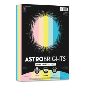 Astrobrights Color Paper, 24 lb Bond Weight, 8.5 x 11, Assorted Colors, 500/Ream (WAU91714) View Product Image