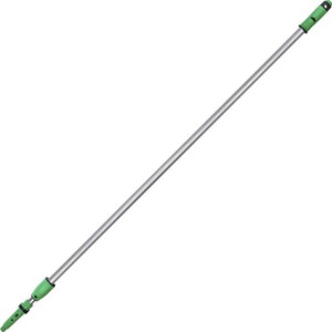 Unger OptiLoc 2-section Extension Pole - 13.12 ft Length - Green, Silver - Anodized Aluminum, Plastic