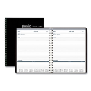 House of Doolittle Recycled Meeting Note Planner, 11 x 8.5, Black Cover, 12-Month (Jan to Dec): 2024 View Product Image