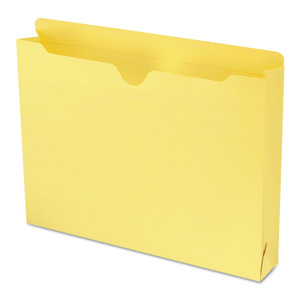 Smead Colored File Jackets with Reinforced Double-Ply Tab, Straight Tab, Letter Size, Yellow, 50/Box