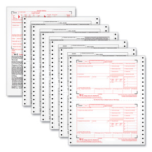 TOPS W-2 Tax Forms for Dot Matrix Printers, Fiscal Year: 2023, Six-Part Carbonless, 5.5 x 8.5, 2 Forms/Sheet, 24 Forms Total (TOP2206C) View Product Image