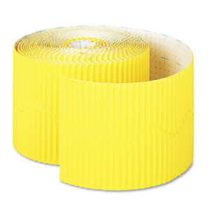 Pacon Bordette Decorative Border, 2.25" x 50 ft Roll, Canary (PAC37086) View Product Image