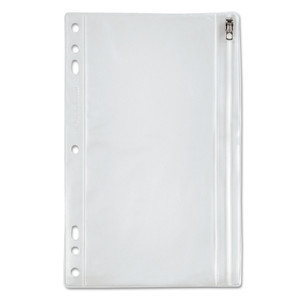 Oxford Zippered Ring Binder Pocket, 6 x 9.5, Clear (OXF68599) View Product Image
