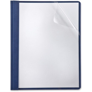 Oxford Report Covers, Clear Linen Front, 1/2" Capacity, 5/PK,Navy (OXF50443) View Product Image