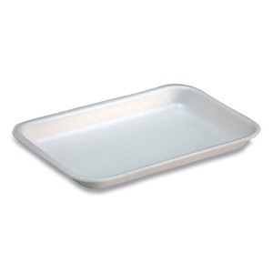 Pactiv Evergreen Supermarket Tray,  #17S, 8.3 x 4.8 x 0.65, White, Foam, 1,000/Carton (PCT51P117S) View Product Image