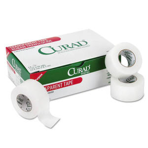 Curad Transparent Surgical Tape, Heavy-Duty, Acrylic/Cloth, 1" x 10 yds, Matte Clear, 12/Pack (MIINON270201) Product Image 