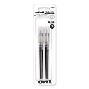 uniball Refill for Vision Elite Roller Ball Pens, Bold Conical Tip, Black Ink, 2/Pack (UBC61233PP) View Product Image