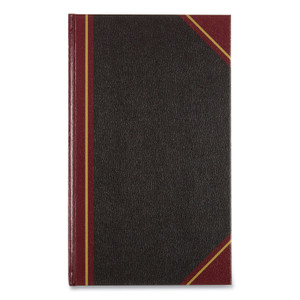 National Texthide Record Book, 1-Subject, Medium/College Rule, Black/Burgundy Cover, (500) 14 x 8.5 Sheets View Product Image