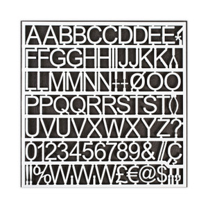 MasterVision White Plastic Set of Letters, Numbers and Symbols, Uppercase, 1"h