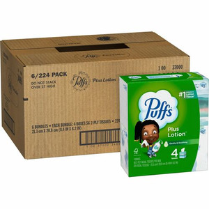 Puffs Plus Lotion Facial Tissues - 2 Ply - WhiteBox - 56/Box - (PGC34899CT)