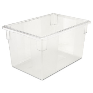 Rubbermaid Commercial Food/Tote Boxes, 21.5 gal, 26 x 18 x 15, Clear, Plastic (RCP3301CLE) View Product Image