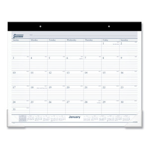 AT-A-GLANCE Desk Pad, 21.75 x 17, White Sheets, Black Binding, Clear Corners, 12-Month (Jan to Dec): 2024 View Product Image