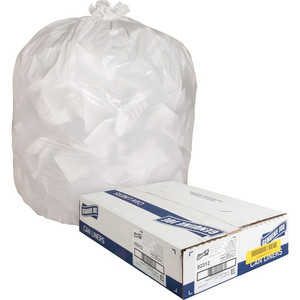 Genuine Joe Heavy-Duty Tall Kitchen Trash Bags - Small Size - 13 gal Capacity - 31" Length x 24" Width x 0.85 mil (22 Micron) Thickness - Low Density - White