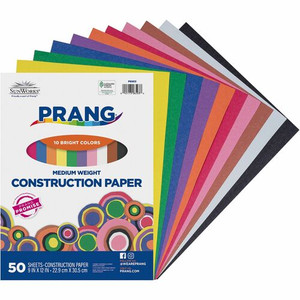 Prang Construction Paper - Multipurpose - 9" Width x 12" Length - Assorted