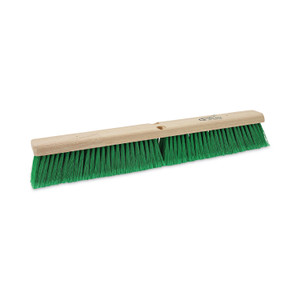 Boardwalk Floor Broom Head, 3" Green Flagged Recycled PET Plastic Bristles, 24" Brush (BWK20724) View Product Image