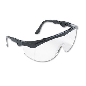 MCR Safety Tomahawk Wraparound Safety Glasses, Black Nylon Frame, Clear Lens, 12/Box (CRWTK110) View Product Image