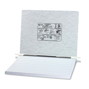 ACCO PRESSTEX Covers with Storage Hooks, 2 Posts, 6" Capacity, 14.88 x 11, Light Gray