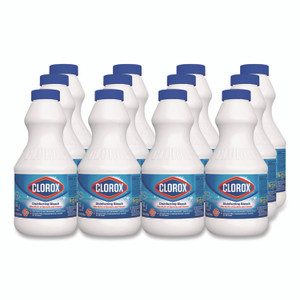 Clorox Concentrated Regular Disinfecting Bleach, 24 oz Bottle, 12/Carton
