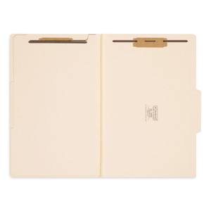 Smead Six-Section Top Tab Classification Folders, 2" Expansion, 2 Dividers, 6 Fasteners, Legal Size, Manila, 10/Box