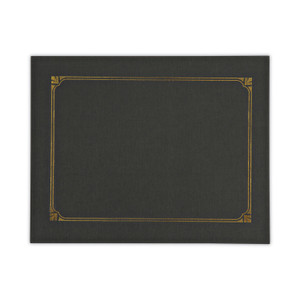 Universal Certificate/Document Cover, 8.5 x 11; 8 x 10; A4, Black, 6/Pack (UNV76895) View Product Image