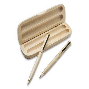 AbilityOne 7520014583932, SKILCRAFT Imperial Ballpoint Pen/Pencil Set, Retractable, Medium 0.5 mm, Black Ink, Tri-Wood Barrel