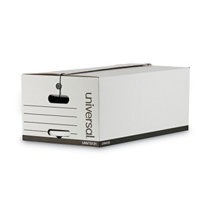 Universal Deluxe Quick Set-up String-and-Button Boxes, Legal Files, White, 12/Carton