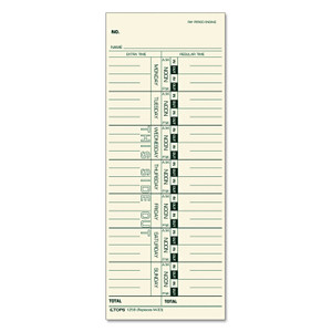 TOPS Time Clock Cards, Replacement for 10-800292/M-33, One Side, 3.5 x 9, 100/Pack (TOP12593) View Product Image