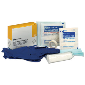 First Aid Only Small Wound Dressing Kit, Includes Gauze, Tape, Gloves, Eye Pads, Bandages (FAO3910) View Product Image