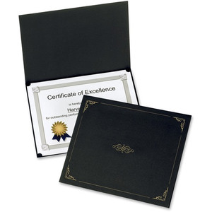 HOLDER;CERT;GOLDFOIL;5PK;BK