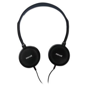 Maxell HP-200 Stereo Headphones, 4 ft Cord, Silver Maxell HP-200 Stereo Headphones, 4 ft Cord, Silver