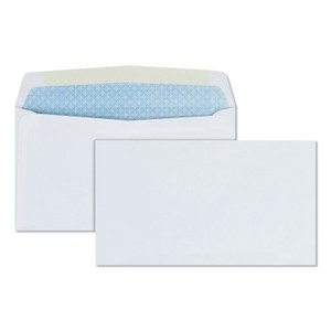 Quality Park Security Tint Business Envelope, #6 3/4, Commercial Flap, Gummed Closure, 3.63 x 6.5, White, 500/Box (QUA10412) View Product Image