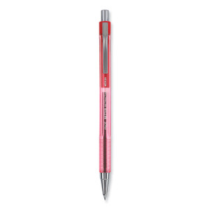 Pilot Better Ballpoint Pen, Retractable, Medium 1 mm, Red Ink, Translucent Red Barrel, Dozen